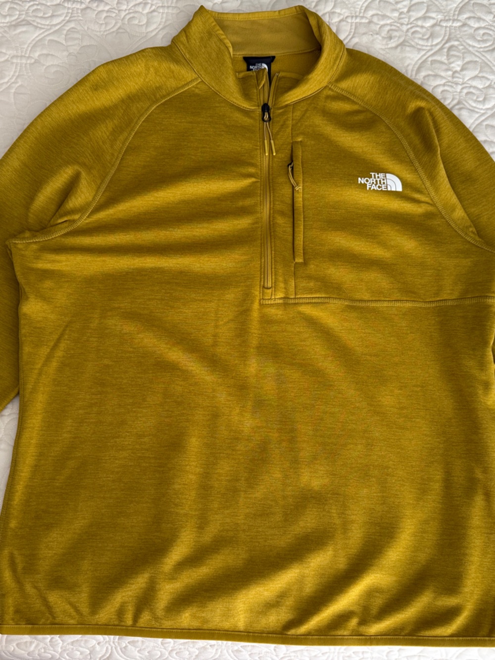 The North Face Men's Mustard Yellow Quarter-Zip Pullover